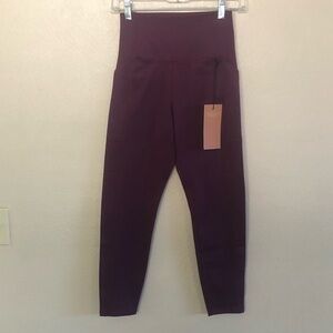 Girlfriend Collective Compressive High-Rise Plum Pocket Leggings Size S